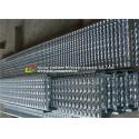 Bolted Fixing Serrated Galvanized Stair Tread , Anti Slip Steel Grate Stair for sale