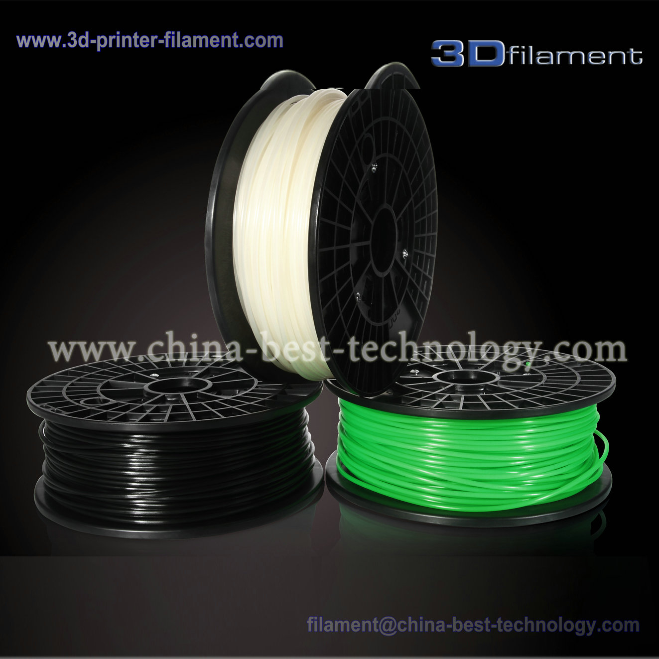 Buy cheap 3D Printer Filament PLA 1.75mm Black-Green-White from wholesalers