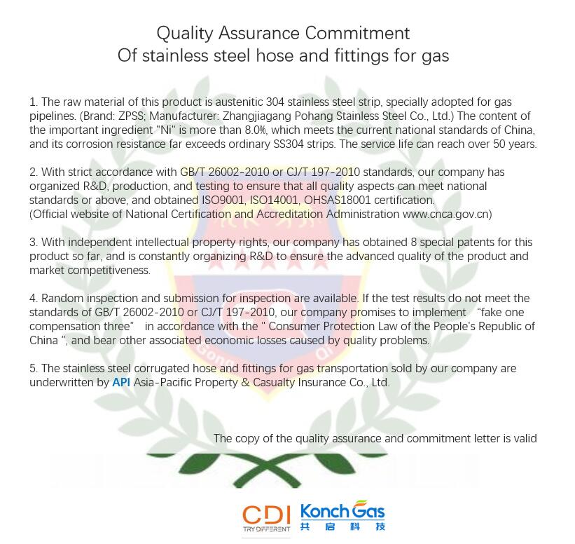 Quality Guaranteed Domestic Gas Pipe DN10 With Leak Detection Function