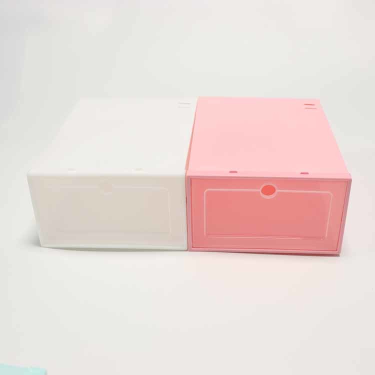 Dustproof Hard Plastic Shoe Boxes , Sturdy Shoe Box Containers 33*24*13.5cm