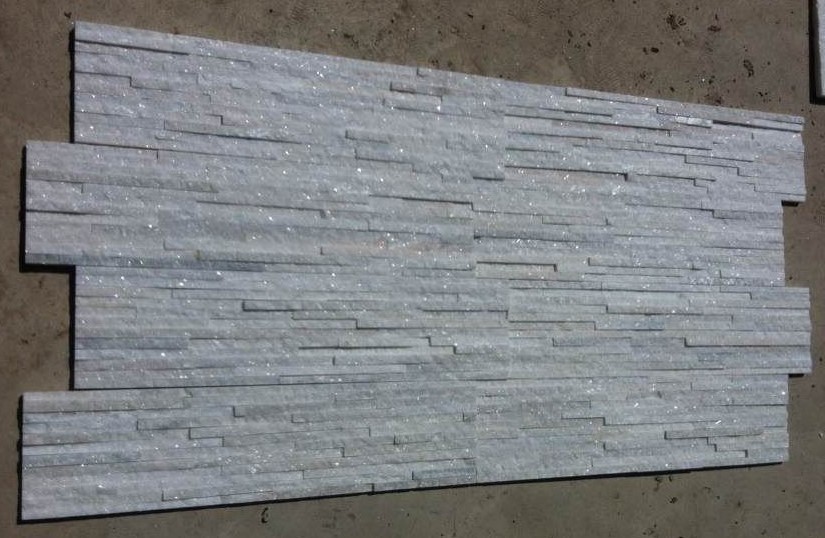 Off-White Quartzite Stone Wall Panels, Ivory White Quartzite Stone Wall Cladding for sale