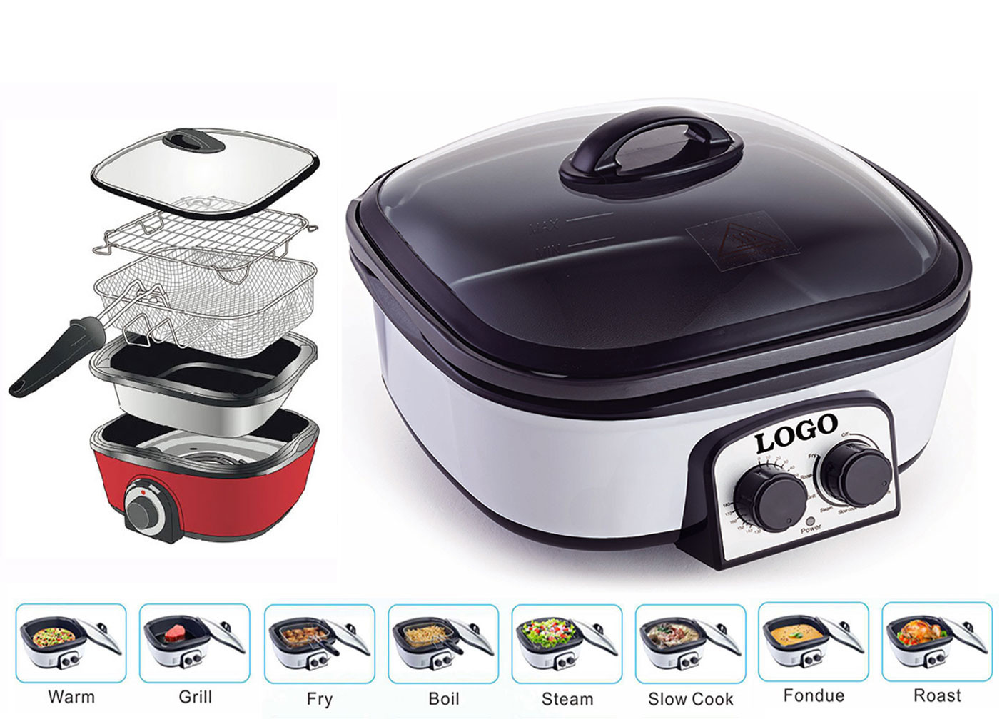 Best Tefal Electric Multi Pot Cooker Energy Efficient One Size 7 In One Retain Original Vitamin wholesale