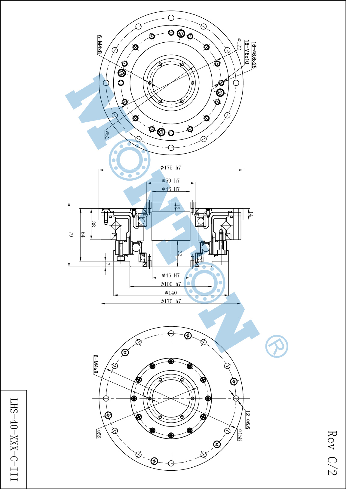 LHS-40-100-C-III  harmonice gear driive