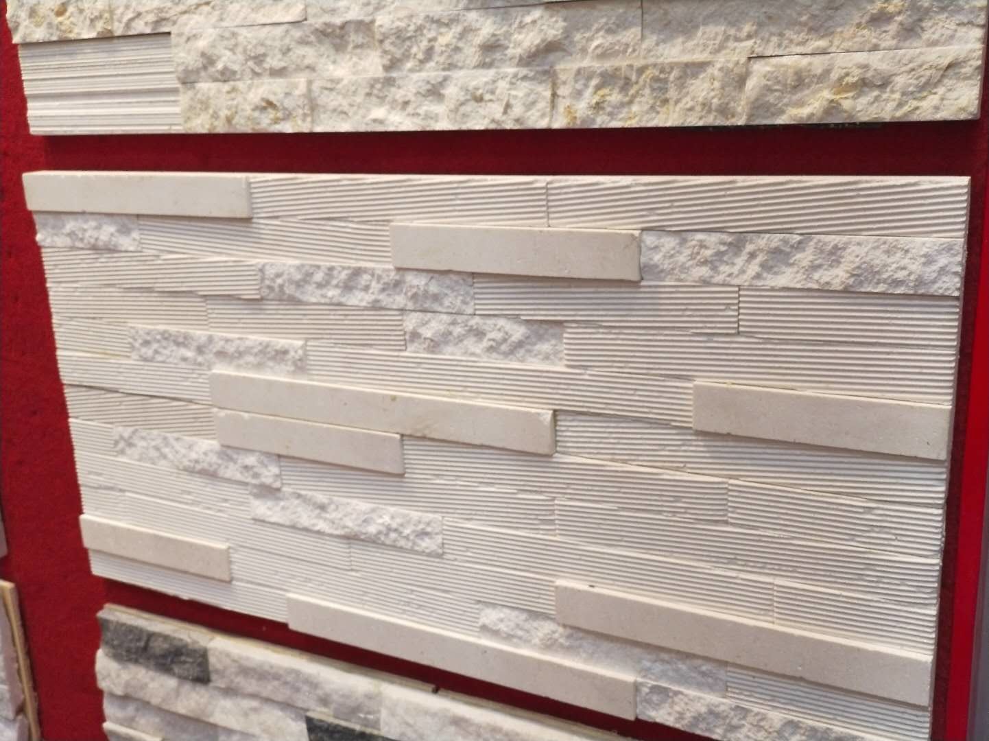 White Marble Culture Stone,Ledger Panels,Stacked Stone Veneer,Wall Cladding for sale