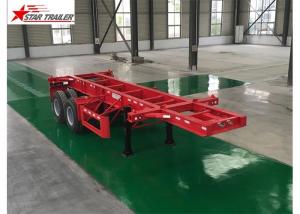 Best Leaf Spring Type 40 Ft Low Bed Trailer , 40 Foot Triple Axle Trailer For Truck wholesale