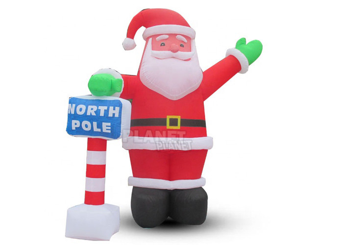 Best Custom Outdoor Christmas Decoration LED Lights Inflatable Santa Claus For Home Backyard wholesale