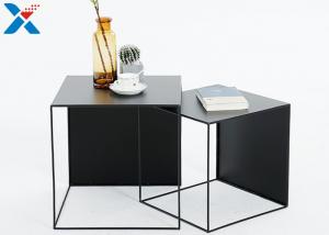 Best Creative American Square Acrylic Table / Acrylic Sofa Table With Iron Frame wholesale