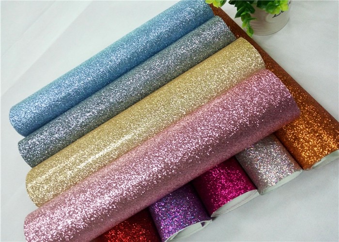 Best Shoes Bags Wallpaper Glitter Fabric Roll Knitted Backing Technics 0.6mm Thickness wholesale