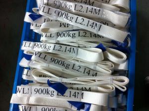 Best Safety Factor 5 To 1 Endless Webbing Sling 900kg White Color OEM Available wholesale