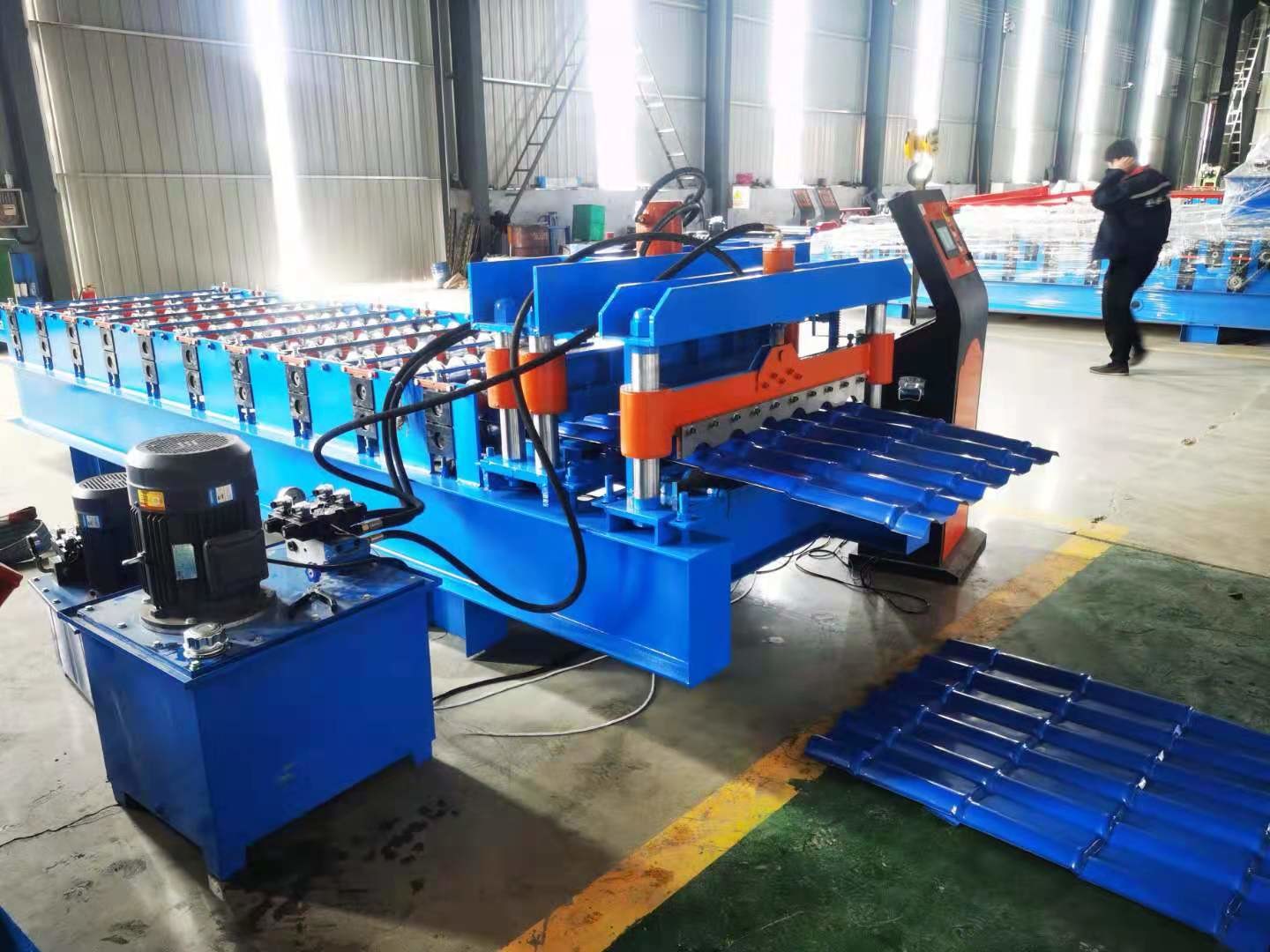 Best Panasonic Roof 0.3mm Glazed Tile Roll Forming Machine For Aluminum wholesale