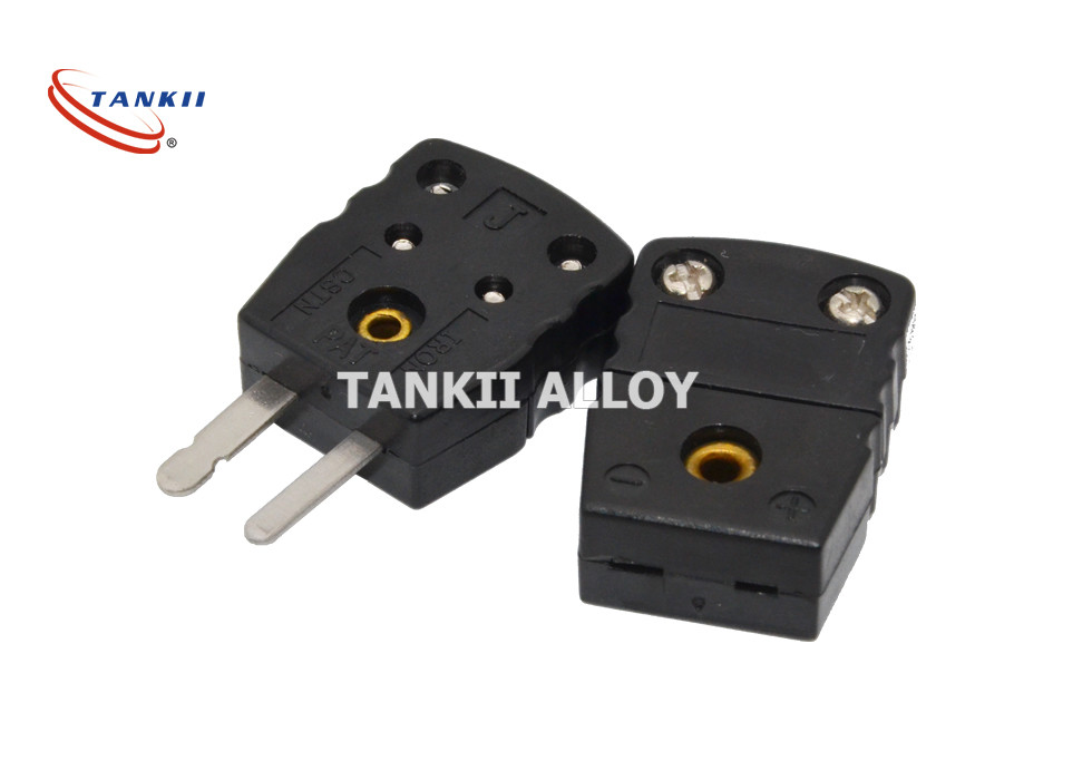 Best Black Color Miniature Thermocouple Connector Type J With Iron And Constantan Pin wholesale