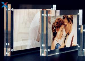 Best 5*7'' Magnetic Acrylic Photo Frame Silk Screen Printing With Single / Double Sided wholesale