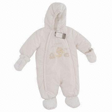 Best Baby Coverall/Winter Romper with Polar Fleece Lining, Comes in Peach wholesale
