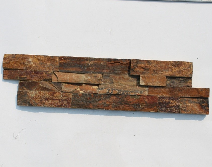 China Rusty Slate Z Panel,Natural Stone Cladding,Bronze Ledgestone,Multicolor for sale