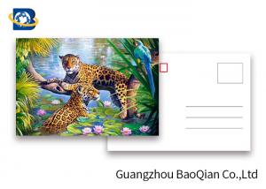 Best Customized Size 3D Lenticular Postcards Wild Animals Pattern Pictures UV Printing wholesale