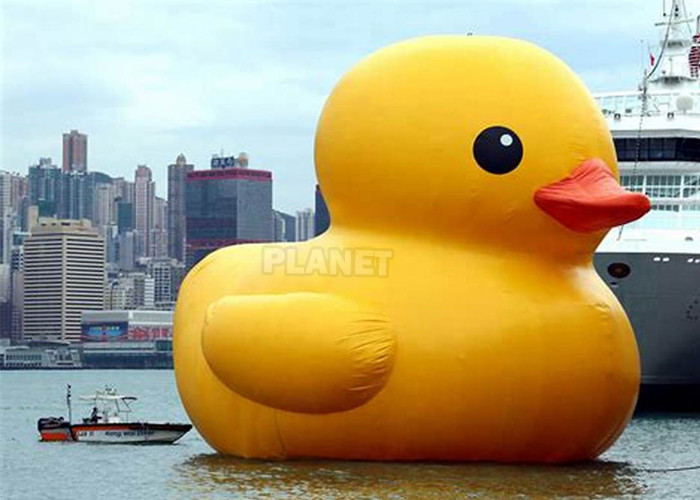 Best PVC 3m 4m 5m 6m Giant Advertising Water Floating Inflatable Rubber Yellow Duck On Water wholesale