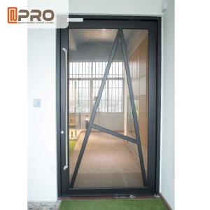 Best Tempered Glass Pivot Front Door , Aluminium Contemporary Entrance Doors wholesale