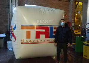 Best PVC Tarpaulin 1.5M Square Shape Inflatable Water Floating Buoy Cube With Logo triathlon swim buoys wholesale