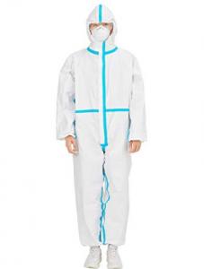 Best Fiberglass Free Disposable Coverall Suit , Anti Static Disposable Workl Overalls wholesale