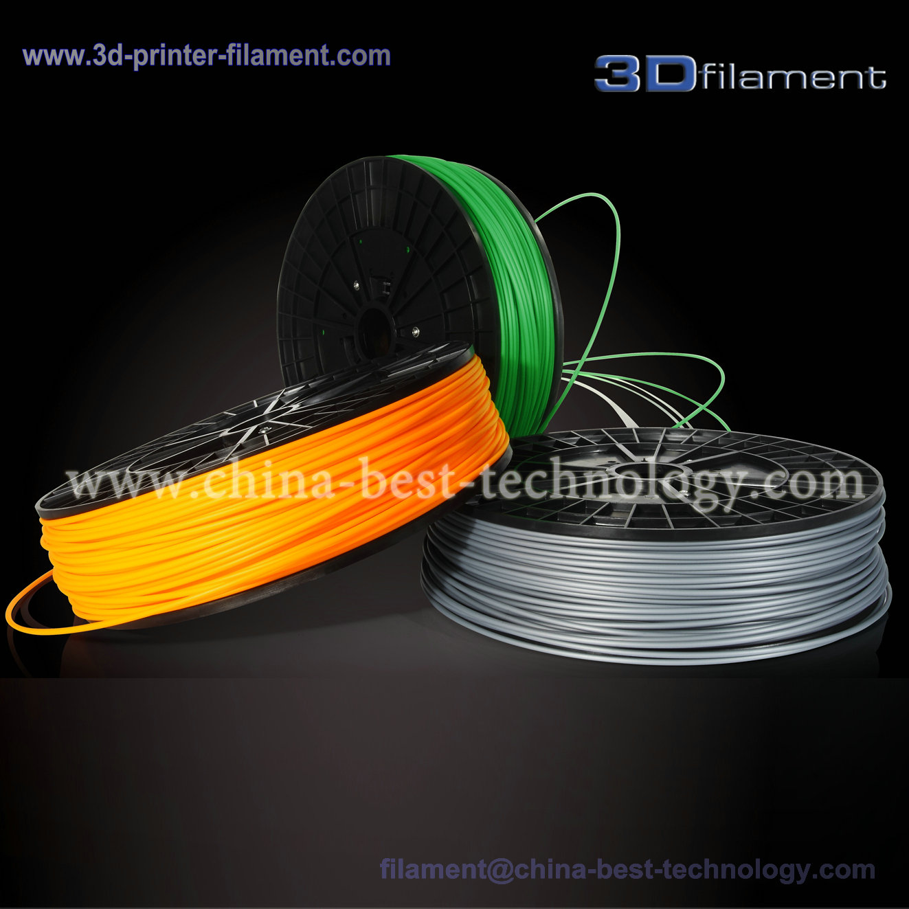Best 3D Printer Filament ABS 1.75mm Orange-Grey-Green wholesale