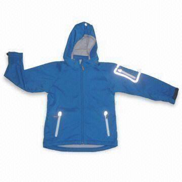 Best Children's All Weather Rain Jacket with 94% Polyester/6% Spandex Lining and Laser Cut Pockets wholesale