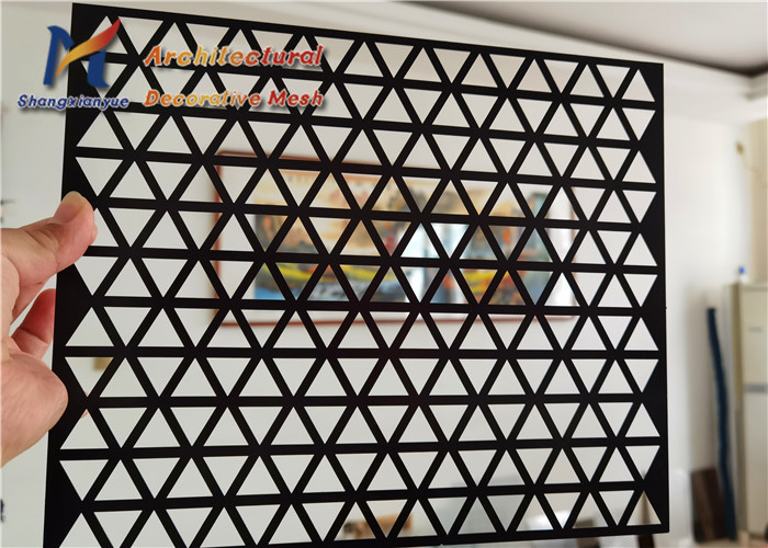 Best Triangle Hole Black Perforated Aluminum Mesh 2440mm 1220mm wholesale