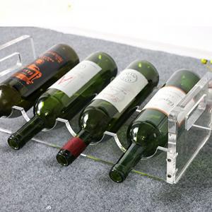 Best Transparent PMMA Acrylic Wine Rack Stackable 18.9x8x4cm Size wholesale