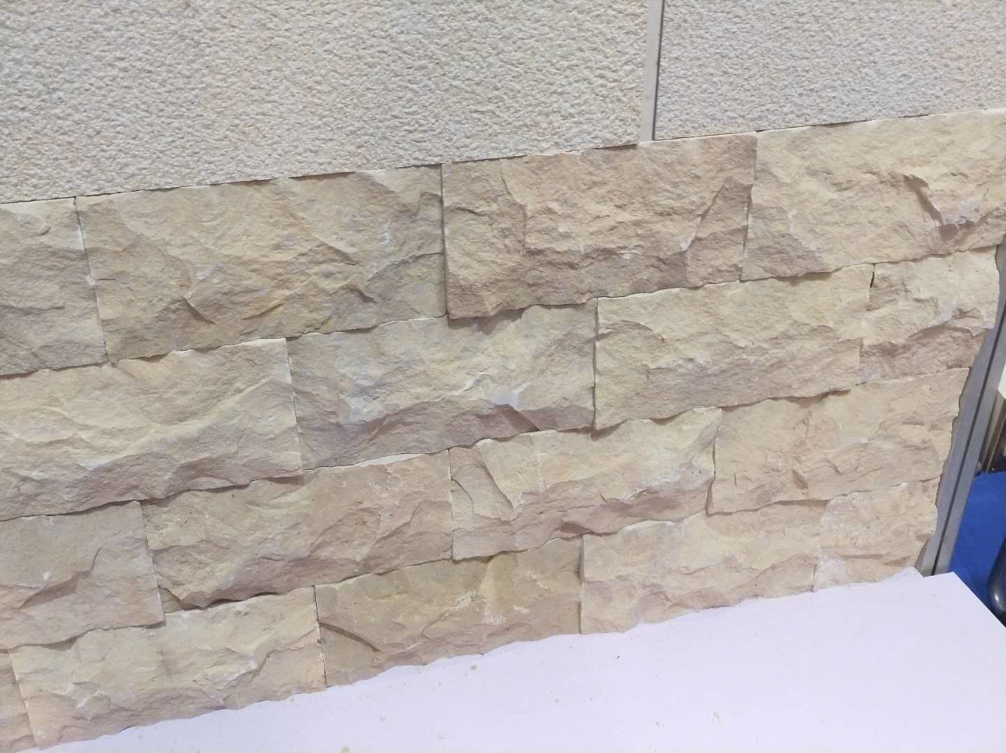 Cream Limestone Mushroom Wall Stone,Pillar Wall Tiles,Mushroom Stone Cladding for sale