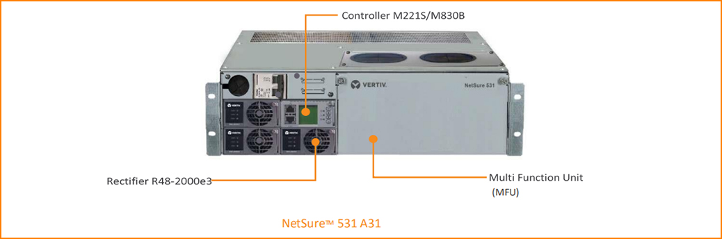 Mobile Communication Vertiv Netsure 531 A31 Integrated 48V DC Power System