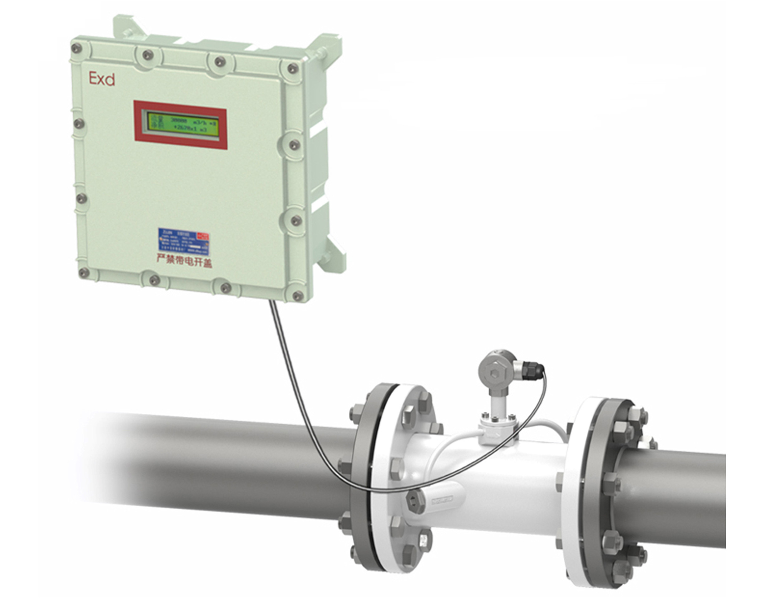 Best DN50 - 3000 Ultrasonic Flow Meter Municipal 90 C Cast Iron For Waste Water wholesale