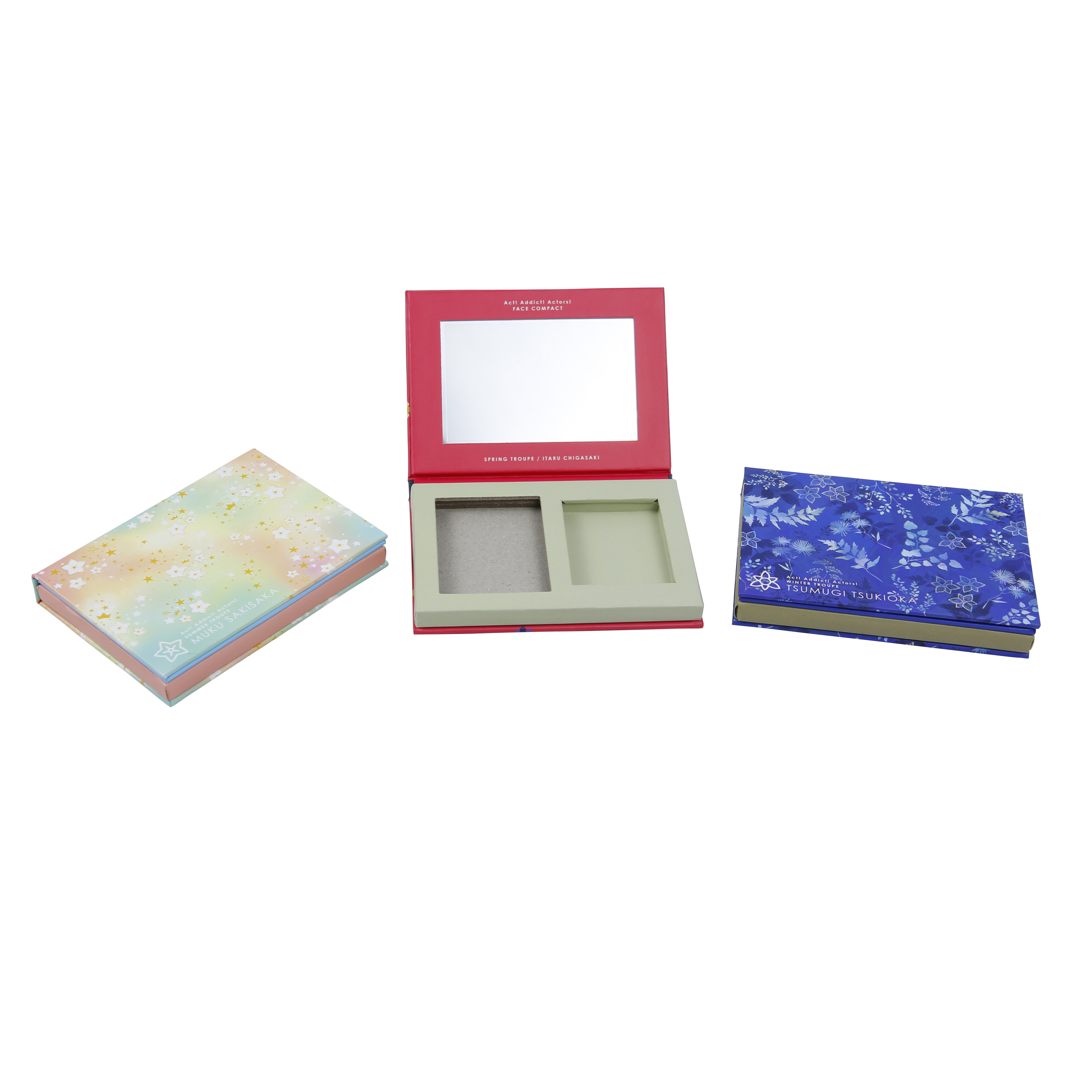 Best Paper Empty Blush Palette / Cosmetic Empty Packaging CMYK Printing wholesale