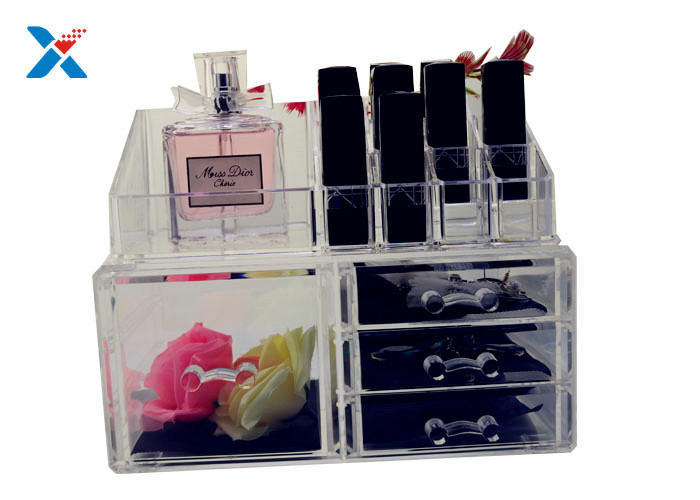 Best Eco Friendly Acrylic Makeup Organiser With Drawers Display Storage Box wholesale