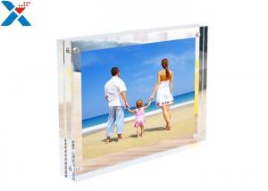 Best Clear Double Sided Acrylic Block Photo Frame , Acrylic Magnetic Picture Frames wholesale