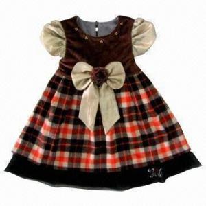 Best Girls' Smocked Dress/Clothes with Big Bow in Waist wholesale