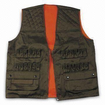 Best Safety Vest with Zipper and Button, Made of Polyester and Cotton wholesale