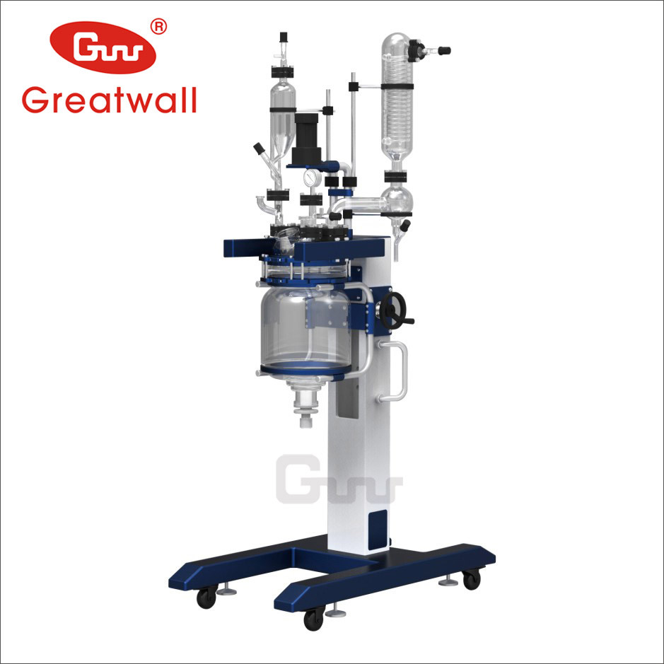 Cheap 10L/20L/50L elevating glass reactor China supplier for sale