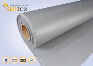 Best Silver Grey Silicone Coated Fiberglass Fabric For Heat And Cold Insulation wholesale