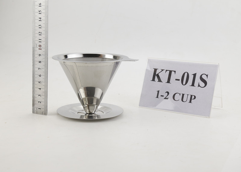 Best Reusable Stainless Steel Paperless Coffee Dripper With Cup Stand ,  Eco - Friendly wholesale
