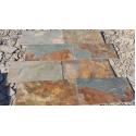 China Multicolor Slate Floor Tiles Rusty Slate Paving Stone for Walkway Driveway for sale