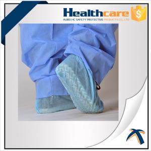 Non Skid Disposable Shoe Covers / Medical Booties Shoe Covers Breathable 35gsm
