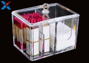 Best Transparent Square Acrylic Box , Acrylic Cotton Box Lipstick Display Stand wholesale