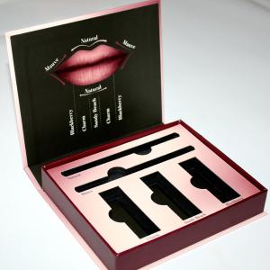 Best C1S C2S Corrugated Cosmetic Paper Box / Make Up Kit Box With 3 Lipgloss 2 Eyeliners wholesale