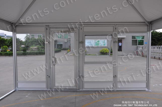 Best LIRI 5x5m Aluminium Small Pagoda Tents With Plain PVC sidewalls wholesale
