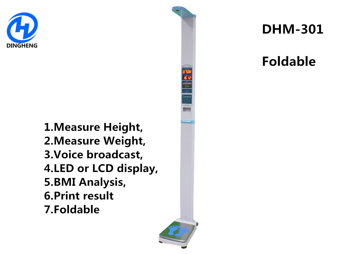 Best DHM-301 Aluminium Alloy Medical height weight scale with printer and BMI wholesale