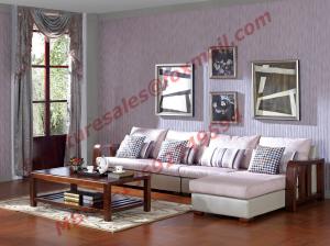 Best Solid Wooden Frame with Fabric Sectional Sofa in Home Furniture Set wholesale