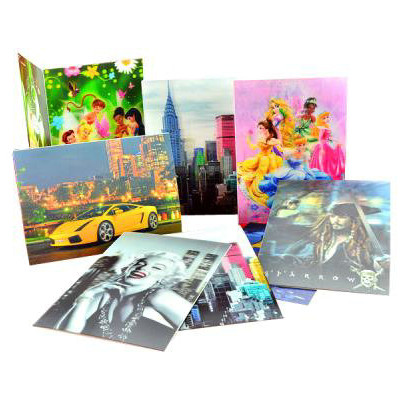 Best OK3D best PSDTO3D101 software design PET 3d- lenticular-printing christmas cards with flip effect or animatio in USA wholesale