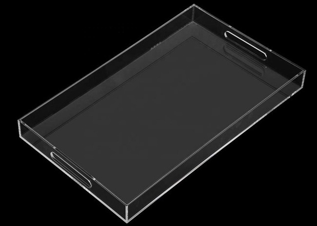 Best Plexiglass Clear Custom Acrylic Fabrication Acrylic Perspex Tray With Handles wholesale