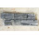 Charcoal Slate Z Stone Cladding with Steel Wire Back,Carbon Black Slate Stacked for sale