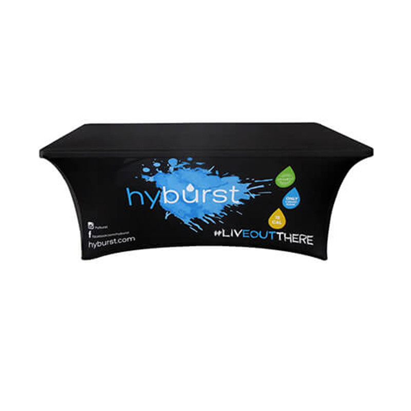 Digital Printing Promotional Table Runner , 6 Foot Table Cloth With Logo Double Stitching