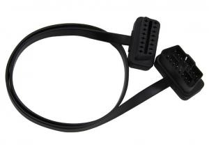 Best Black Obd2 Extension Cable Right Angle Male 24V To Female Flat Extension Cord wholesale